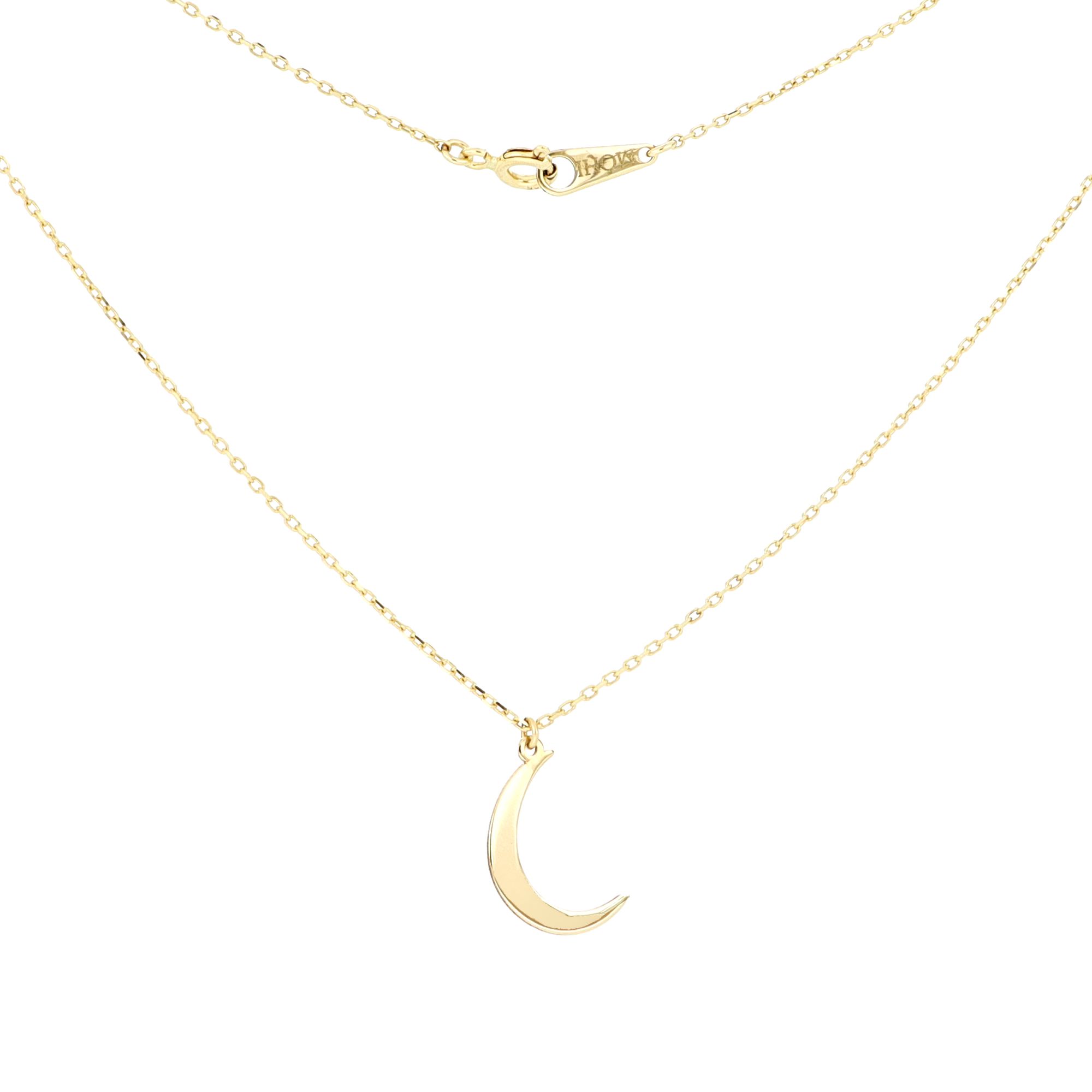 Mohi Jewellery - Lant 14 k, cu pandant forma de semiluna